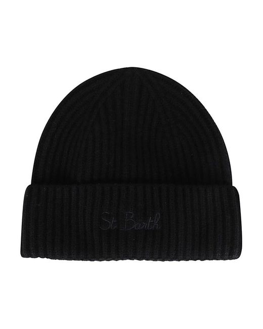 Mc2 Saint Barth Black Gestrickte mütze wintermode