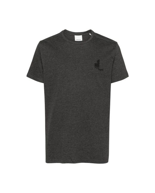 Isabel Marant Anthrazit Kurzarm-T-Shirt in Black für Herren