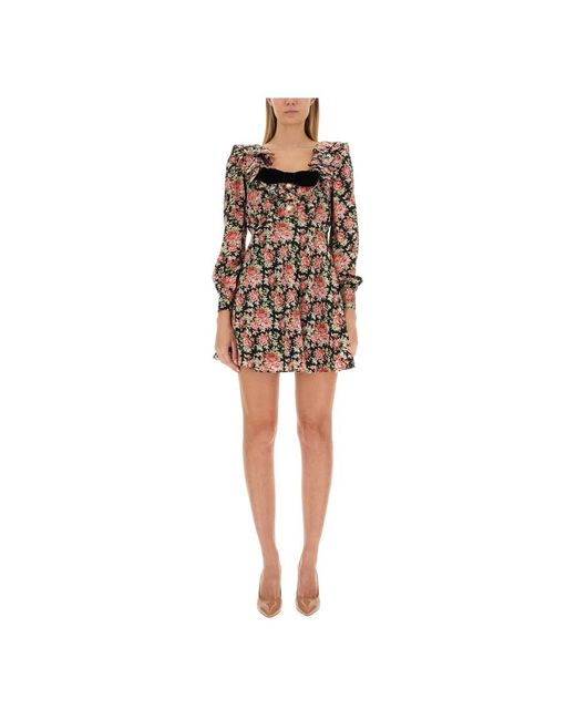 Alessandra Rich Brown Short Dresses