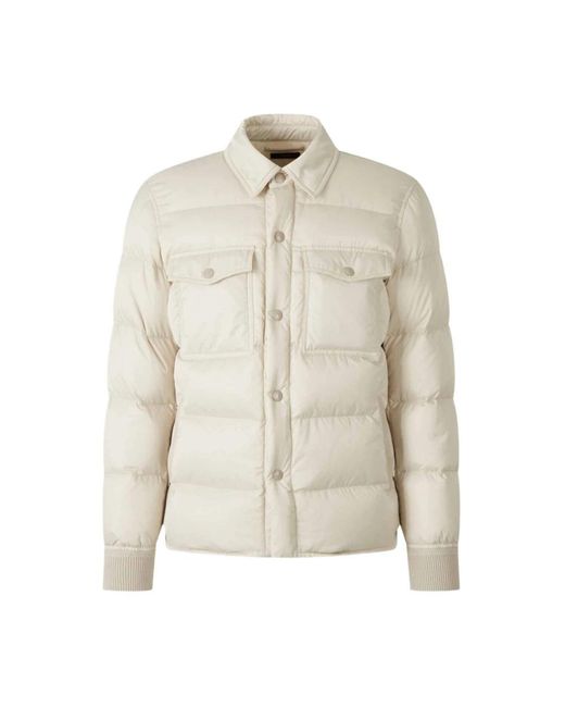 Tom Ford Jassen ,Wit ,Nylon Gewatteerd Nylon Donsjack in het Natural voor heren