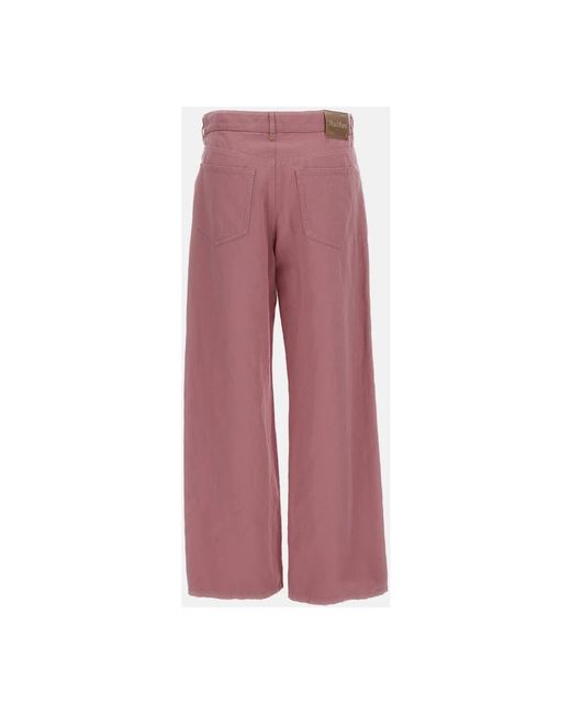Max Mara Red Wide Jeans