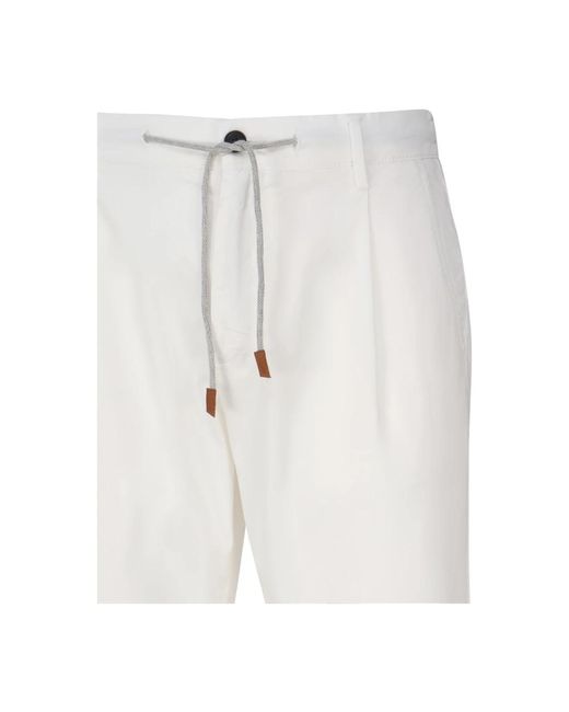 Eleventy Weiße baumwoll-bermuda-shorts in White für Herren