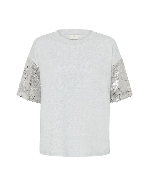 Kaffe Kaniel Knit Pullover in het White