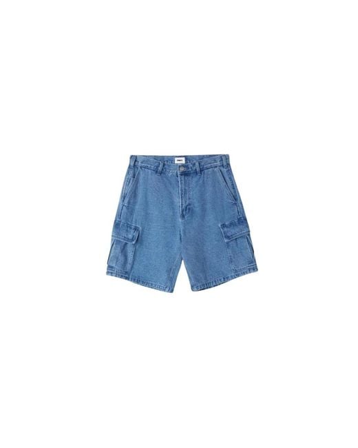 Obey Blue Denim Shorts for men