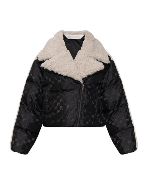 Palm Angels Jassen ,Zwart ,Short Faux Fur Jacket in het Black