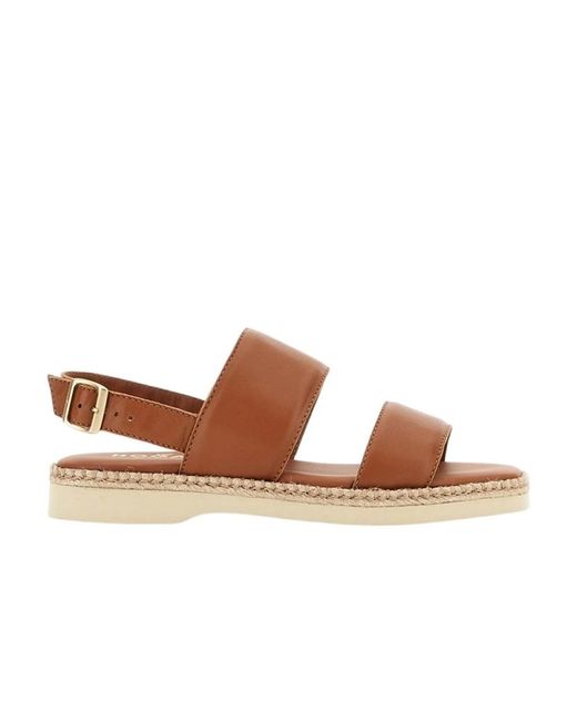 Hogan Brown Flat Sandals