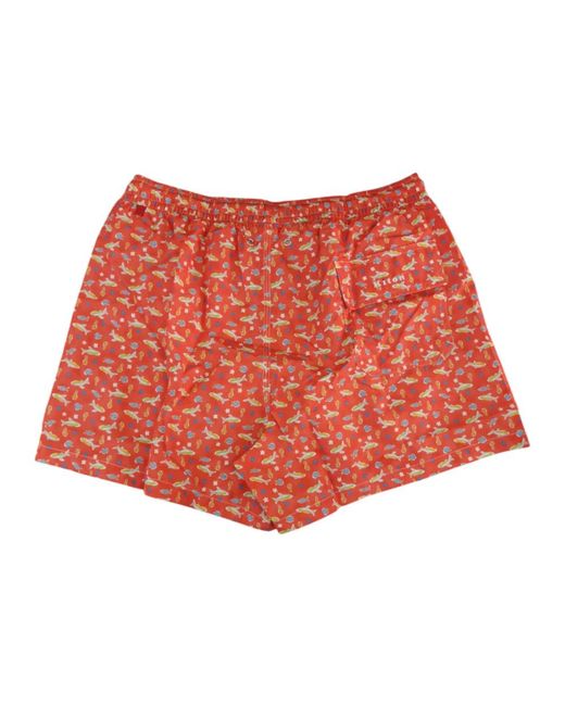 Kiton Badmode ,Rood ,Polyester Boxer Zwemshorts in het Red voor heren