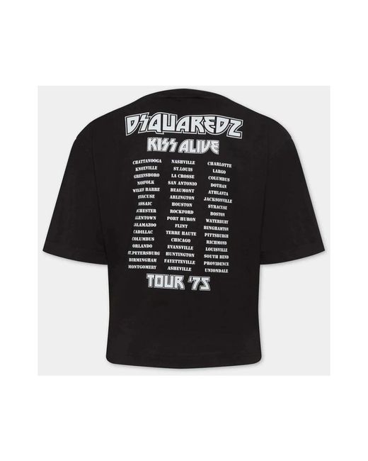DSquared² Tops ,Zwart ,T-Shirts in het Black
