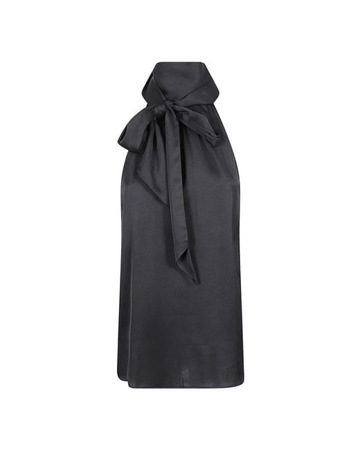 Silk95five Black Sleeveless Tops