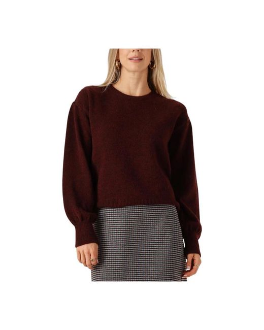 Modström Red Round-Neck Strickwaren
