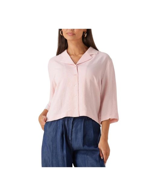 Modström Overhemden ,Roze ,Denim Lichtroze Aaliyahmd Shirt in het Blue