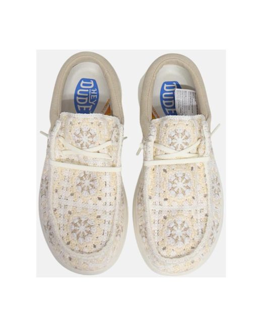 HeyDude Natural Laced Shoes