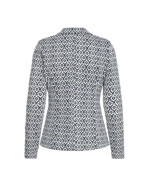 Ichi Eclipse Ikat Tile Blazer Jas in het Gray