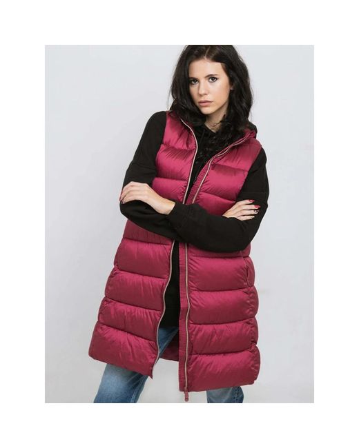 Save The Duck Jassen ,Rood ,Polyester Puffer Vest in het Red