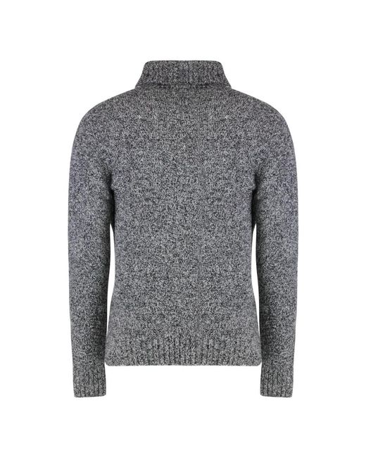 Moorer Truien & Vesten ,Grijs ,Wol Heather Wol Kasjmier Coltrui Trui in het Gray voor heren