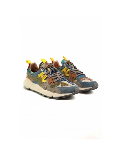 Flower Mountain Multicolor Sneaker aus leder und stoff