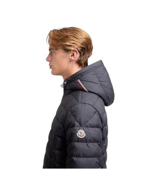 Moncler Vermeille Hooded Short Down Jacket in het Blue voor heren