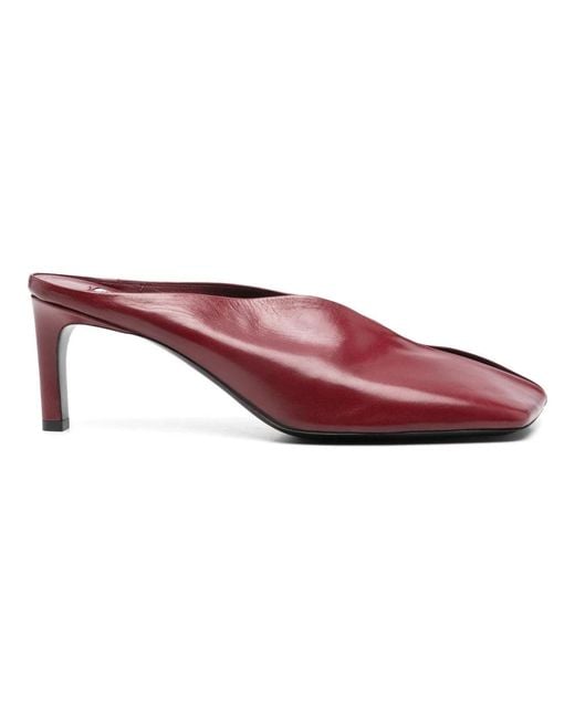 Heeled Mules Jil Sander de color Red