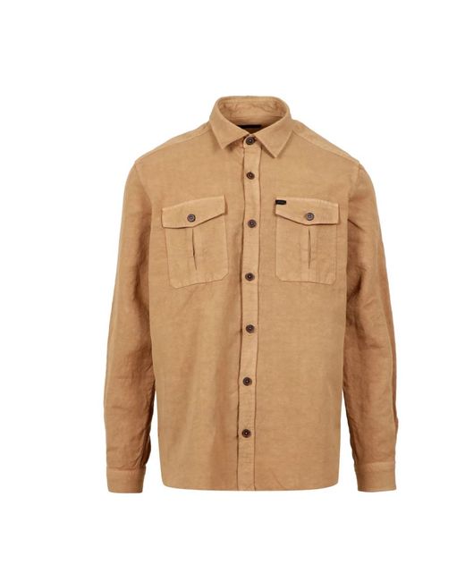 Fay Overhemden ,Bruin ,Katoen Oxford Shirt in het Brown voor heren