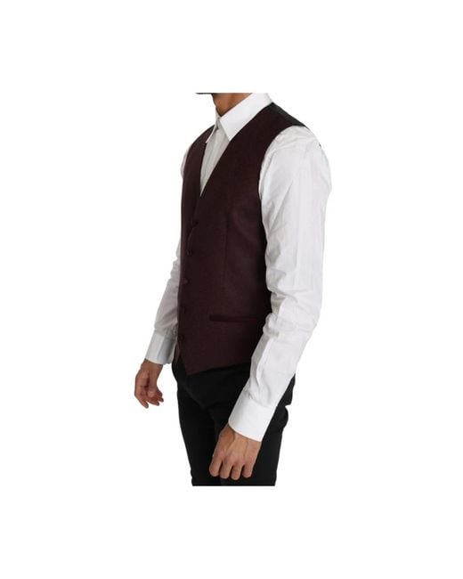 Dolce & Gabbana Purple Waistcoats for men