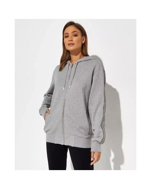 Alexander McQueen Gray Grauer Kapuzenpullover Mit Reißverschluss
