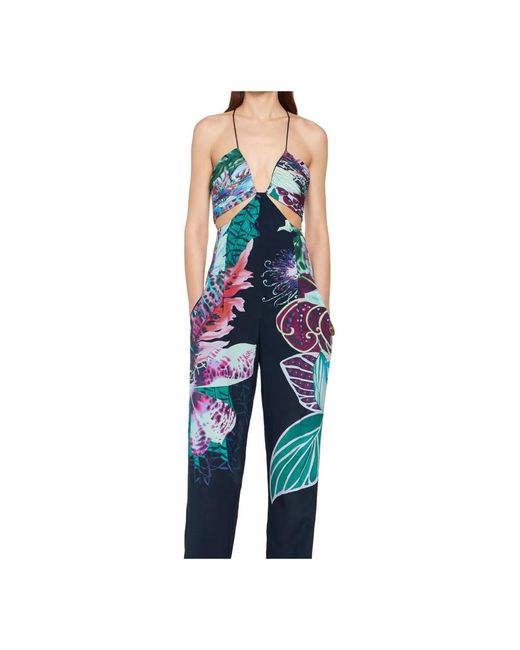 Roberto Cavalli Blue Jumpsuits