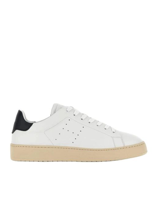 Hogan White Low-Top Sneakers With Perforated Detailing for men