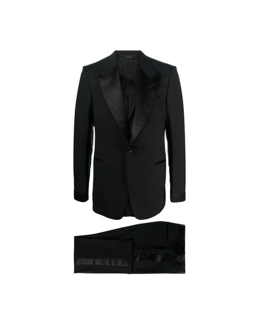 Tom Ford Kostuums ,Zwart ,Wol Shelton Wollen Smoking in het Black voor heren