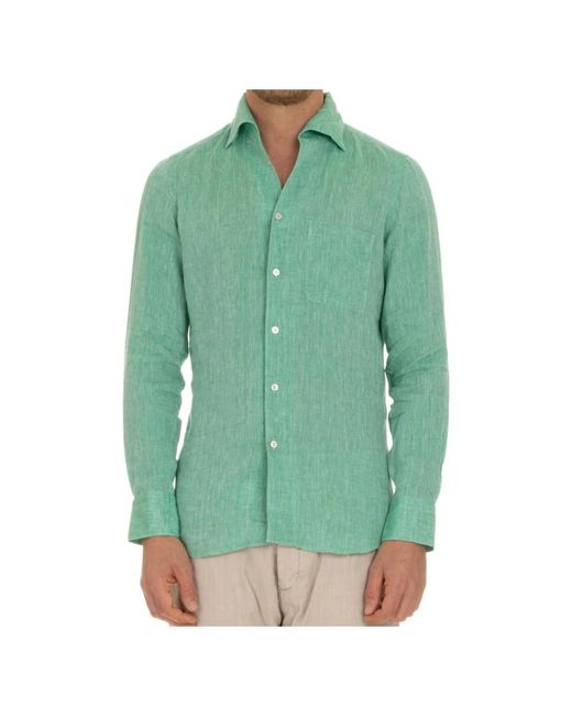 Finamore 1925 Green Casual Shirts for men