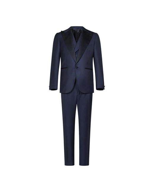 Single Breasted Suits Franzese Collection de hombre de color Blue