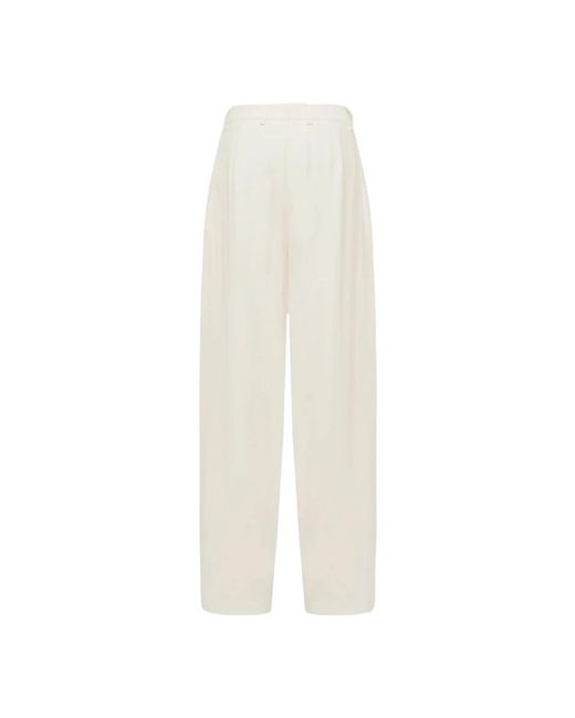 Laneus White Wide Trousers