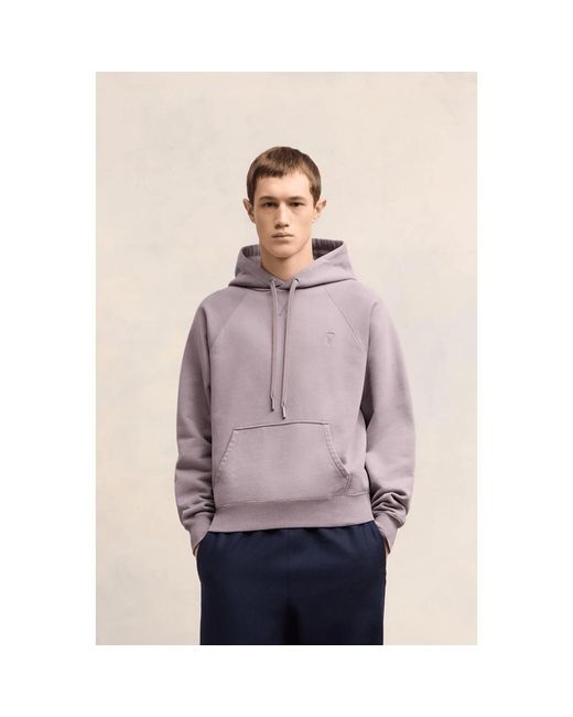 AMI Purple Hoodies for men
