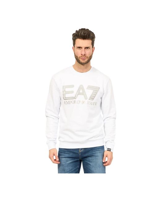 EA7 White Sweatshirts for men