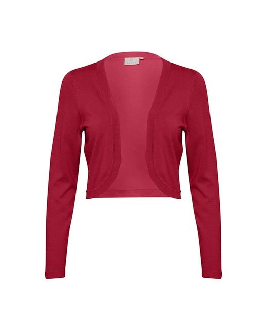 Kaffe Truien & Vesten ,Rood ,Rode Bolero Elegante Gebreide Vest in het Red