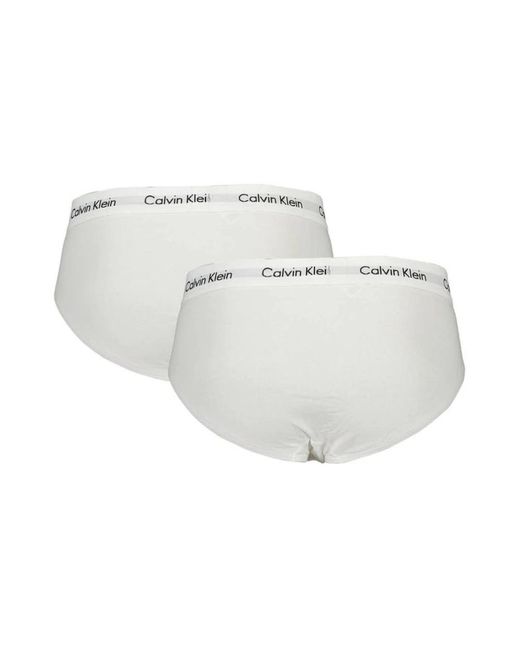 Calvin Klein Witte Katoenen Briefs Set in het White voor heren
