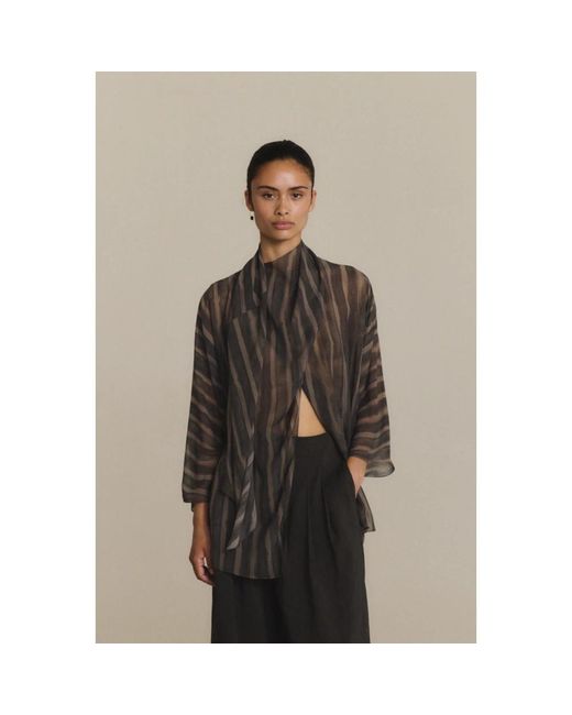 Cortana Gray Blouses
