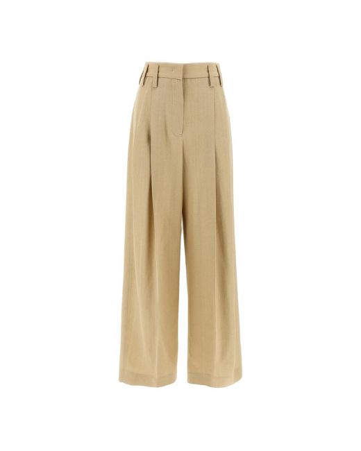 Jil Sander Natural Wide Trousers