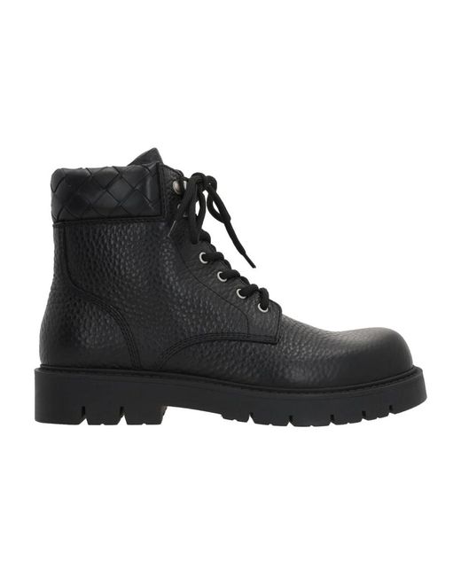 Bottega Veneta Black Lace-Up Boots for men