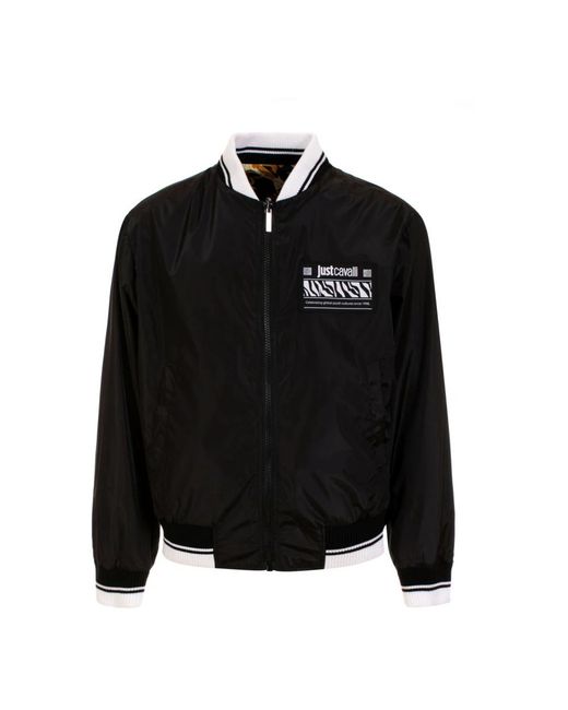 Just Cavalli Black Bomber Jackets for men