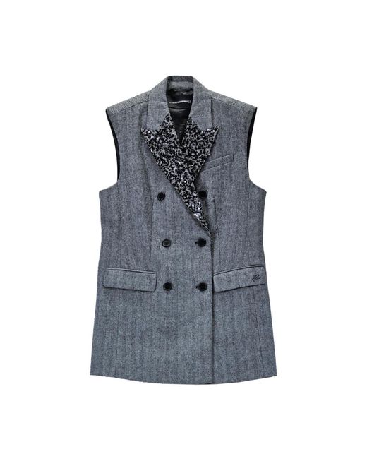 Karl Lagerfeld Blue Vests