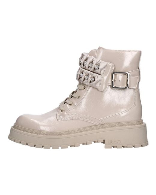 Liu Jo Brown Lace-Up Boots