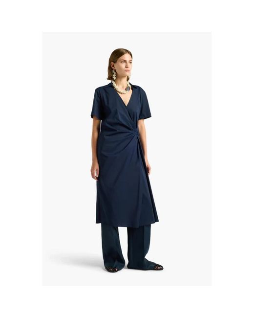 Liviana Conti Blue Wrap Dresses