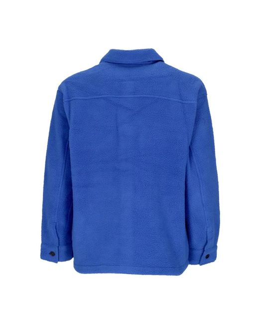 Obey Jassen ,Blauw ,Polyester Gewatteerd Shirtjack Surfblauw in het Blue voor heren