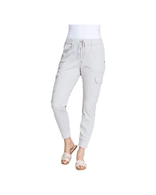 Zhrill White Slim-Fit Trousers