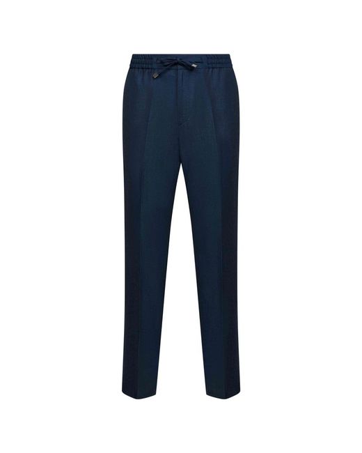 Etro Broeken ,Blauw ,Wol Joggingbroeken Van Wol En Linnen in het Blue voor heren