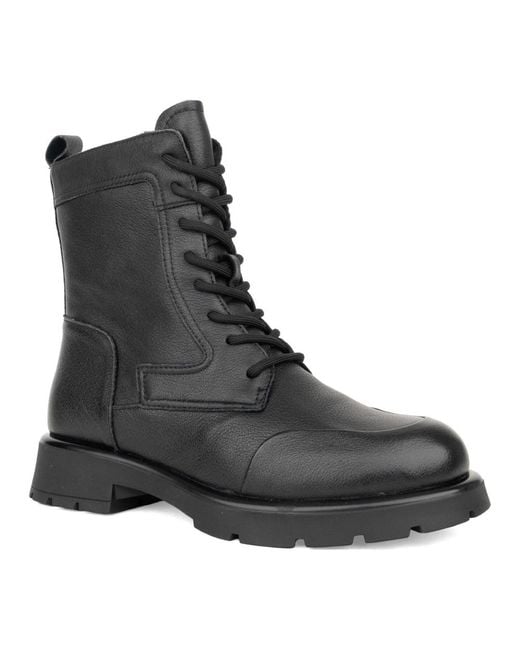 Linda Baumann Black Lace-Up Boots