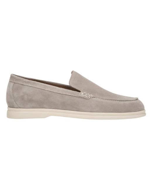 ESTRO Hell loafer aus echtem velours in Gray für Herren