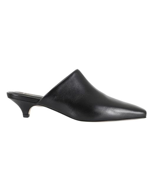 Giampaolo Viozzi Black Heeled Mules