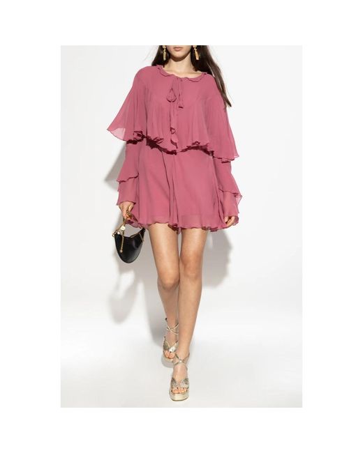 LoveShackFancy Jurk Liraine in het Red