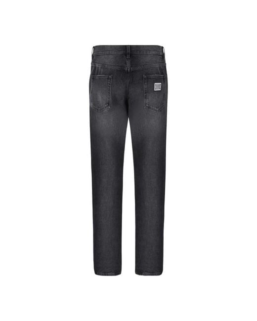 Dolce & Gabbana Gray Slim Fit Jeans for men